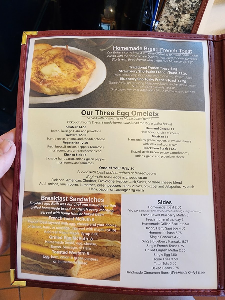 Dysart's Restaurant & Truck Stop Menu - Image 6